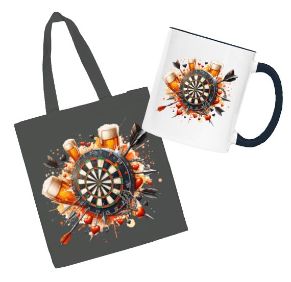 Tričko s potiskem Pivo a šipky