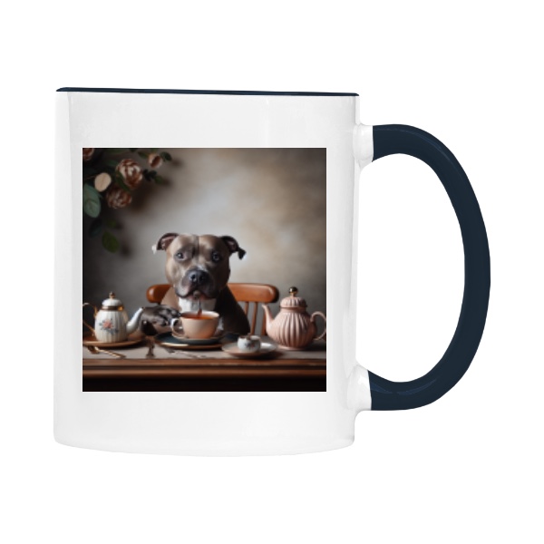 Hrnek malý barevný s potiskem Ranní káva se Stafordem